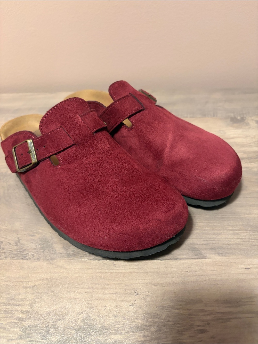 Cliffs by WHITE MOUNTAIN Burgundy Suede Slip-On Clogs